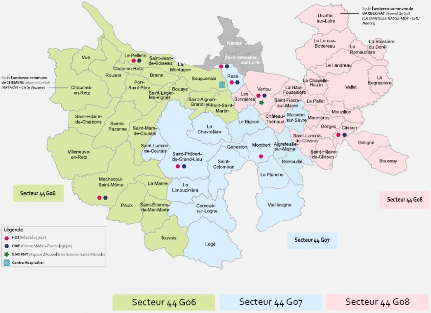 Carte de sectorisation Adulte